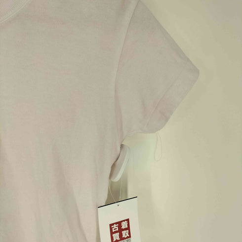 シーケーカルバンクライン ck Calvin Klein 90S 袖裾シングル ロゴプリント ショート丈 クルーネックTシャツ レディース import:M