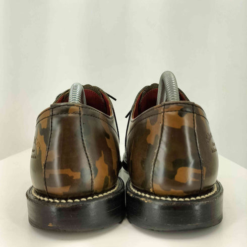 リーガル REGAL Shoe & Co. レザー カモ切替プレーントゥシューズ メンズ 25 1/2