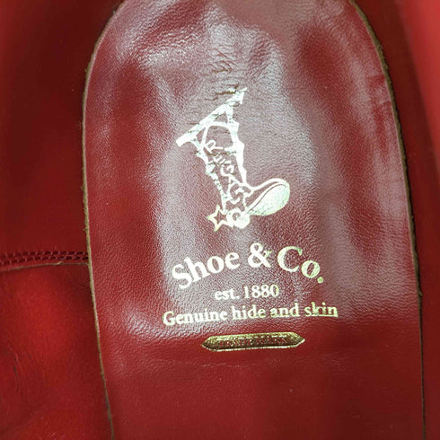 リーガル REGAL Shoe & Co. レザー カモ切替プレーントゥシューズ メンズ 25 1/2
