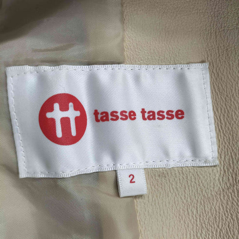 tasse tasse pig leather ピッグレザーステンカラーコート レディース 2