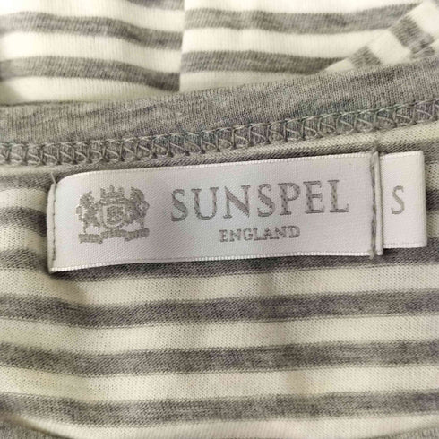 サンスペル Sunspel ボーダークルーネックTシャツ レディース import:S