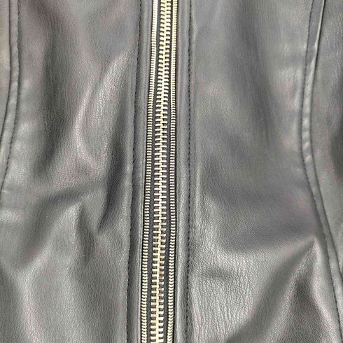 ザラ ZARA フェイクレザー ペプラムジャケット レディース import:M