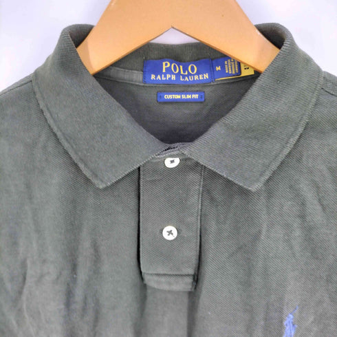 ポロラルフローレン POLO RALPH LAUREN CUSTOM SLIM FIT スモールポニー刺繍 鹿の子ポロシャツ メンズ import:M