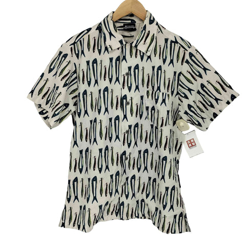 コロンビア Columbia 魚 釣り針 オープンカラー フィッシングシャツ メンズ import:M