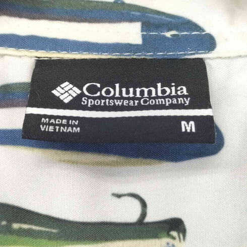 コロンビア Columbia 魚 釣り針 オープンカラー フィッシングシャツ メンズ import:M