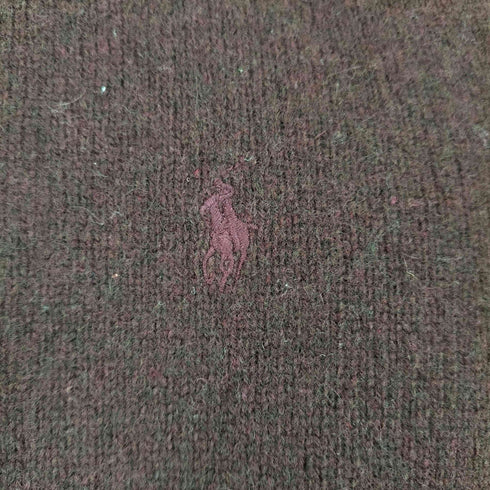 ラルフローレン RALPH LAUREN ポニー刺繍ロゴ アンゴラ混 カーディガン レディース L