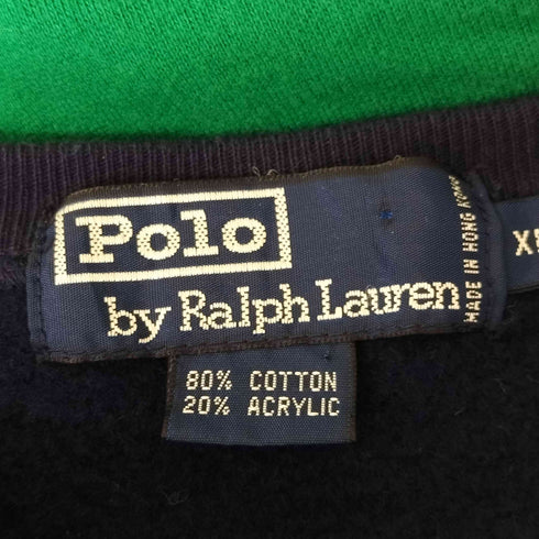 ポロバイラルフローレン Polo by RALPH LAUREN ワンポイント刺繍ラグランスウェットプルオーバー メンズ JPN:XL