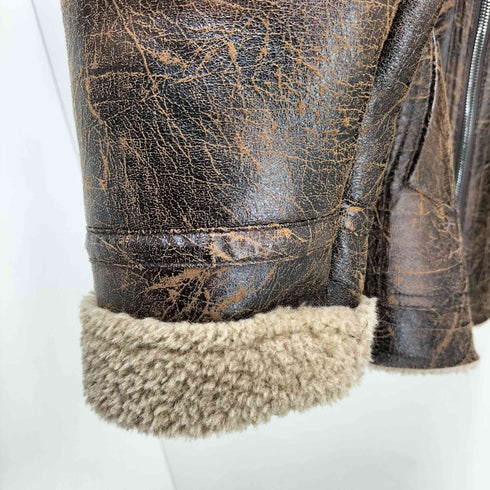 ザラ ZARA フェイクムートンジャケット メンズ JPN:S