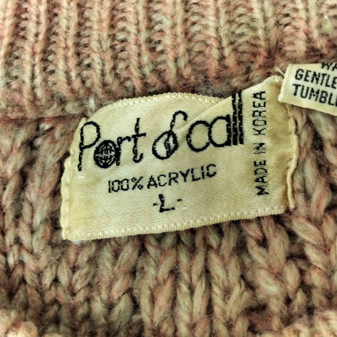 Port&call アクリルケーブルニット メンズ JPN:L