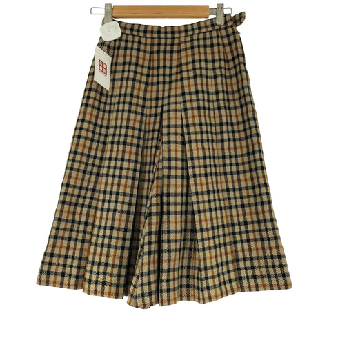 ダックス DAKS プリーツチェック キュロットスカート レディース 60-88