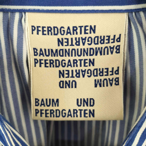 バウムウンドヘルガーデン BAUM UND PFERDGARTEN 短丈 バンドカラー シャツ レディース