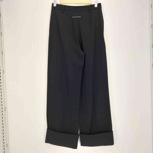 エムエムシックスメゾンマルジェラ MM6 Maison Margiela 18ss Black Crepe Wide Trousers Leg メンズ JPN:44