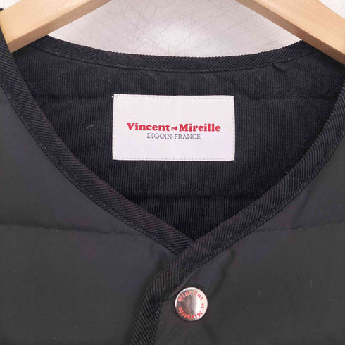 ヴァンソンエミレイユ Vincent et Mireille スナップボタン フェザー ダウンベスト メンズ JPN:42
