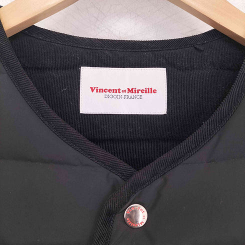 ヴァンソンエミレイユ Vincent et Mireille スナップボタン フェザー ダウンベスト メンズ JPN:42