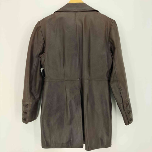 コスチュームナショナル CoSTUME NATIONAL Made in Italy cow leatherイタリア製 3B 裏地キルティング カウレザー ミドルコート レディース EUR:42