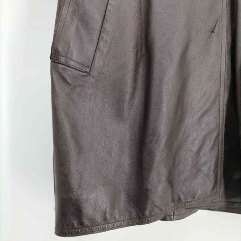 コスチュームナショナル CoSTUME NATIONAL Made in Italy cow leatherイタリア製 3B 裏地キルティング カウレザー ミドルコート レディース EUR:42