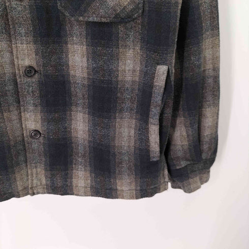 ザラ ZARA オンブレチェック フランネル CPO ジャケット メンズ import:L