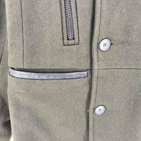 ナイスコレクティブ NICE COLLECTIVE made in usa 襟レザー ピーコート メンズ JPN:S