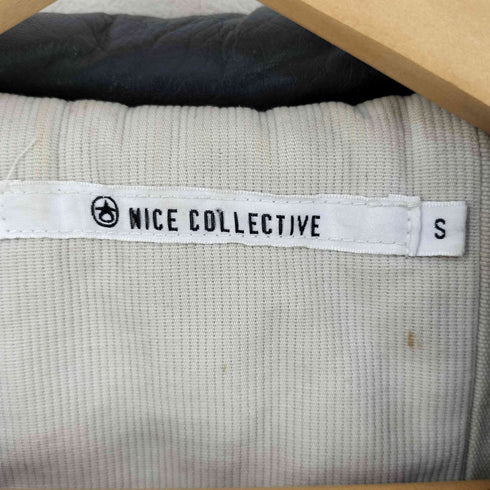 ナイスコレクティブ NICE COLLECTIVE made in usa 襟レザー ピーコート メンズ JPN:S