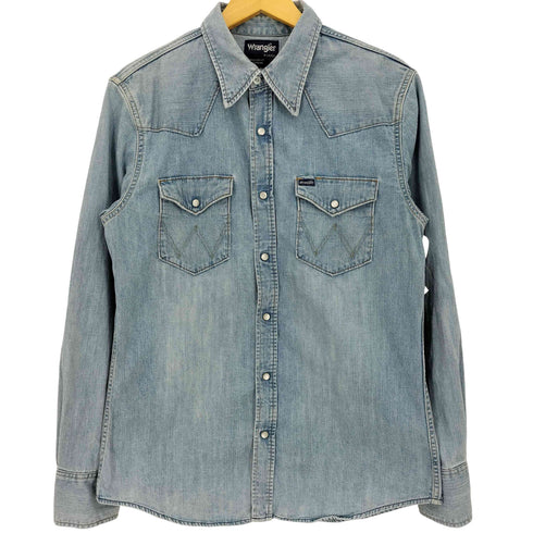 ラングラー Wrangler ウォッシュ加工 デニム ウエスタンシャツ メンズ import:XL