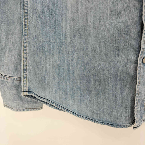 ラングラー Wrangler ウォッシュ加工 デニム ウエスタンシャツ メンズ import:XL