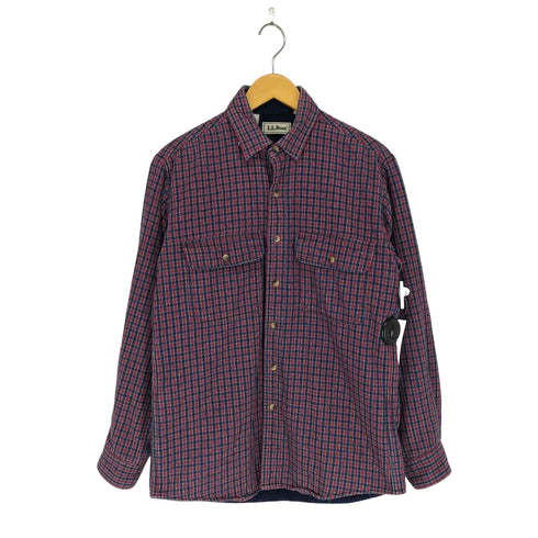 エルエルビーン L.L.Bean 90s 裏地フリースチェックネルシャツ メンズ S