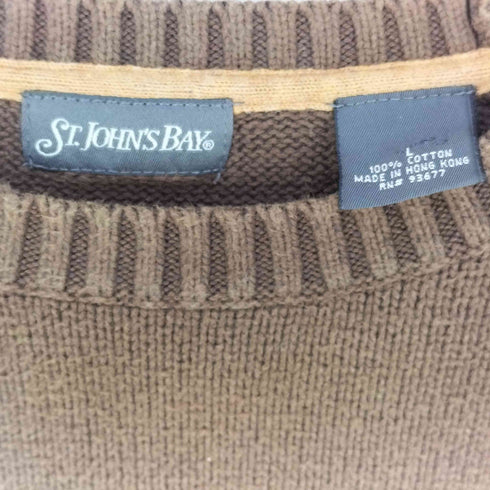 セントジョンズベイ STJOHNS BAY 00S コットン クルーネックニット メンズ import:L