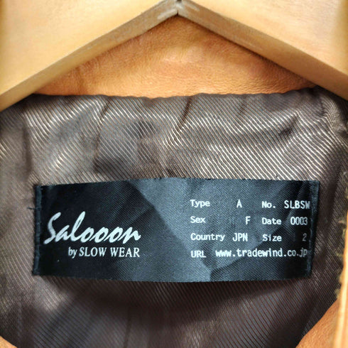 Saloon by SLOW WEAR pig leather ピッグレザーダブルライダースジャケット メンズ 2