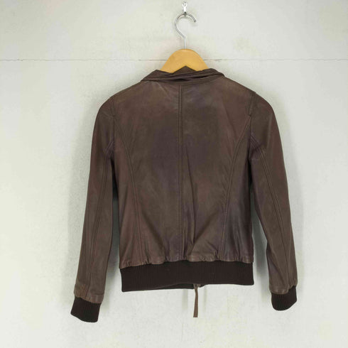 ルージュヴィフ Rouge vif lamb leather ラムレザーダブルライダースジャケット レディース 36