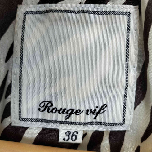 ルージュヴィフ Rouge vif lamb leather ラムレザーダブルライダースジャケット レディース 36