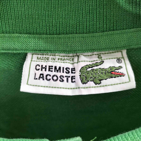 シュミーズラコステ CHEMISE LACOSTE 70-80S フランス製 鹿の子 長袖ポロシャツ メンズ 6