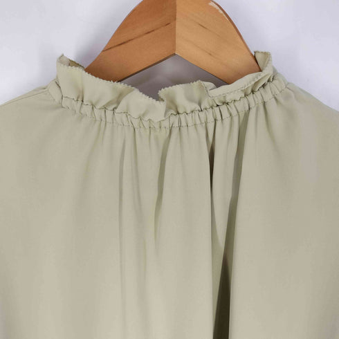 エヌナチュラルビューティーベーシック N.NATURAL BEAUTY BASIC フリルネックとろみブラウス レディース JPN:M