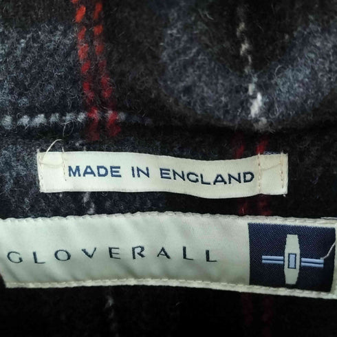 グローバーオール Gloverall 90S 英国製 裏地チェック ウールナイロン ダッフルコート メンズ US:40