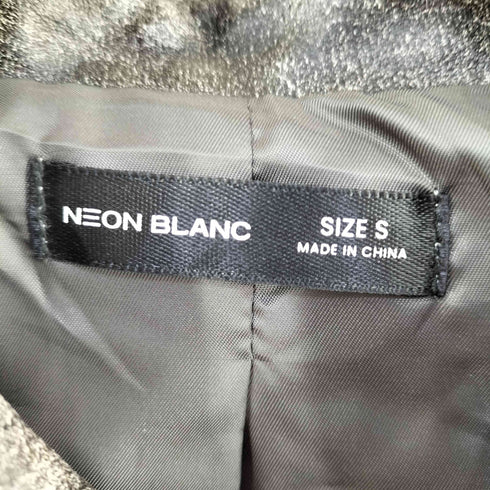 NEON BLANC 王冠 ビール栓 フェイクレザー ダブルライダースジャケット レディース JPN:S