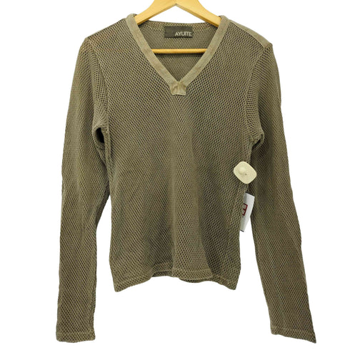アユイテ AYUITE 00s Y2K Vネック メッシュ L/S Tシャツ メンズ JPN:M