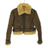 lamb leather B-3 フライトジャケット パッチワーク 羊毛皮 レディース