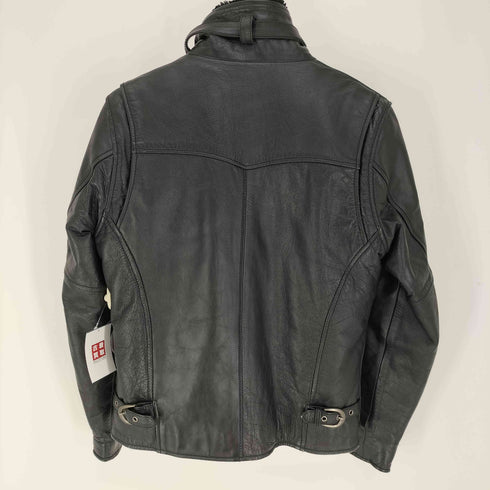 リューグーレザーズ Liugoo Leathers ボアカラー レザー ジャケット メンズ JPN:M
