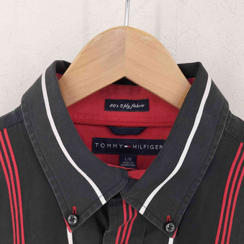 トミーヒルフィガー TOMMY HILFIGER ボタンダウンストライプシャツ メンズ L