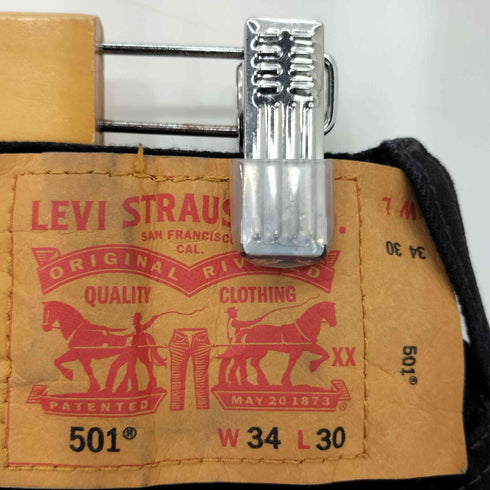 リーバイス Levis 501 ボタンフライ ブラックデニムパンツ メンズ 34×30