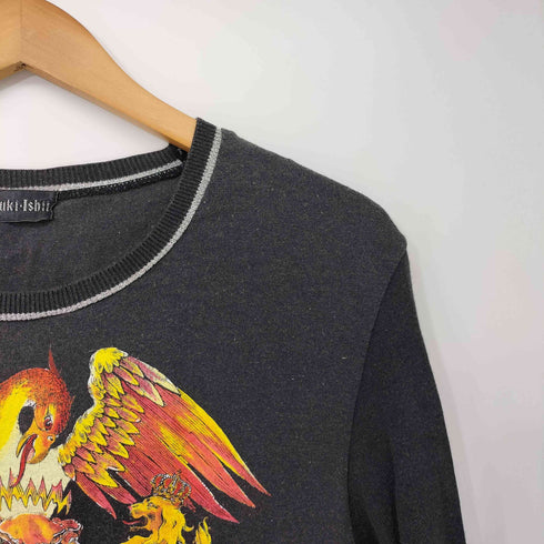 YASUYUKI ISHII 00s Y2K archive JAPANESE LABEL Queen L/S Tee 切替 ロンT メンズ JPN:M