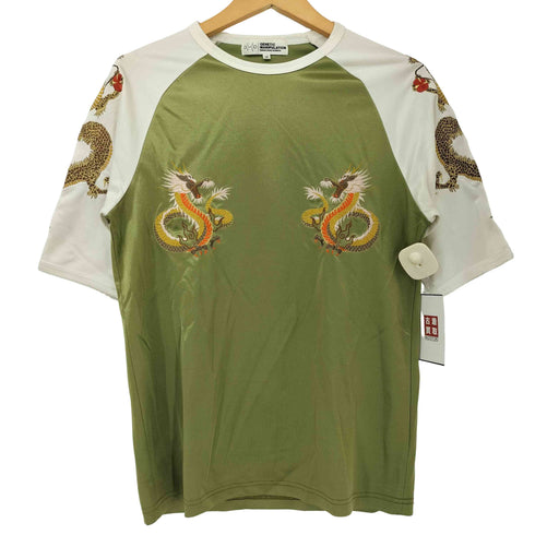 ジェネティックマニュピュレイション Genetic Manipulation 00s 龍 刺繍 スカT クルーネック S/S Tシャツ メンズ JPN:M