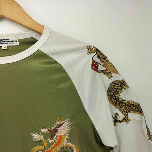ジェネティックマニュピュレイション Genetic Manipulation 00s 龍 刺繍 スカT クルーネック S/S Tシャツ メンズ JPN:M