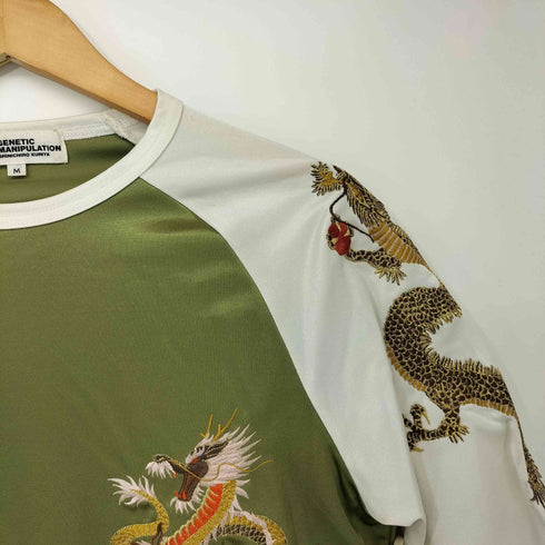 ジェネティックマニュピュレイション Genetic Manipulation 00s 龍 刺繍 スカT クルーネック S/S Tシャツ メンズ JPN:M
