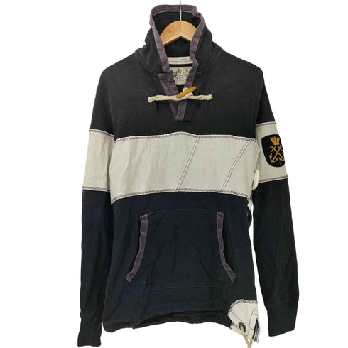 ラグビーラルフローレン Rugby Ralph Lauren 裾ドローコード カンガルーポケット ラガーシャツ メンズ import:XS