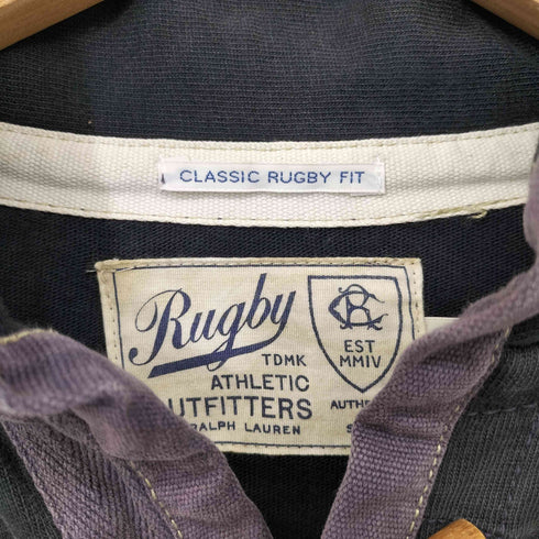 ラグビーラルフローレン Rugby Ralph Lauren 裾ドローコード カンガルーポケット ラガーシャツ メンズ import:XS