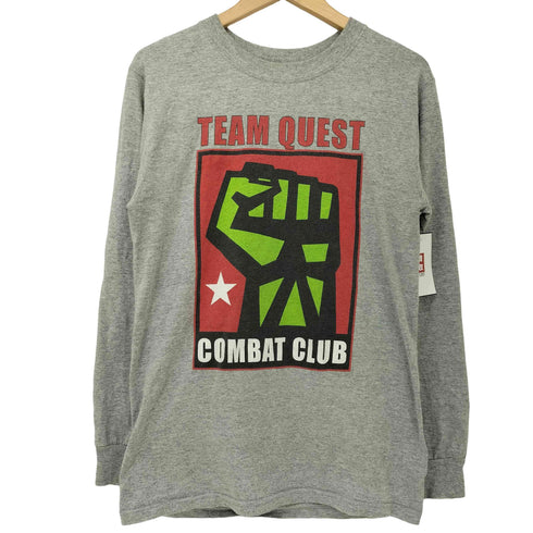 フルーツオブザルーム FRUIT OF THE LOOM 総合格闘技ジム ロゴ 両面 プリント クルーネック L/S Tシャツ メンズ import:S