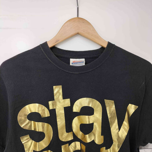 00s Hanesボディ STAY BRUTAL ゴールドフォイル MySpace マイスペース Deathcore デスコア Metalcore メタルコア S/S Tシャツ メンズ import:S