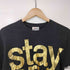00s Hanesボディ STAY BRUTAL ゴールドフォイル MySpace マイスペース Deathcore デスコア Metalcore メタルコア S/S Tシャツ メンズ import:S