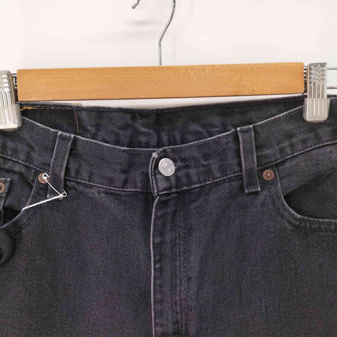 リーバイス Levis 550 RELAXD FIT TAPERED LEG ボタン裏512 テーパード ブラックデニム メンズ L
