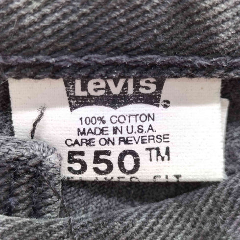 リーバイス Levis 550 RELAXD FIT TAPERED LEG ボタン裏512 テーパード ブラックデニム メンズ L